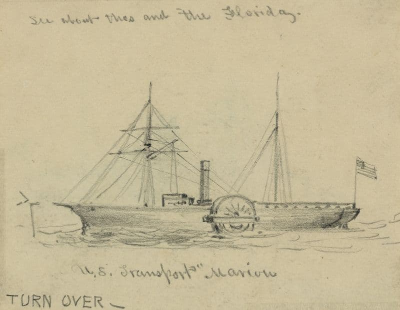 U.S. Transport Marion (1860-1865) as a canvas print
