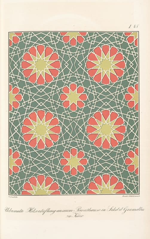 Uebermalte Holzvertäfelung an einem Privathause in Siket el Giamellia zu Kairo as a canvas print
