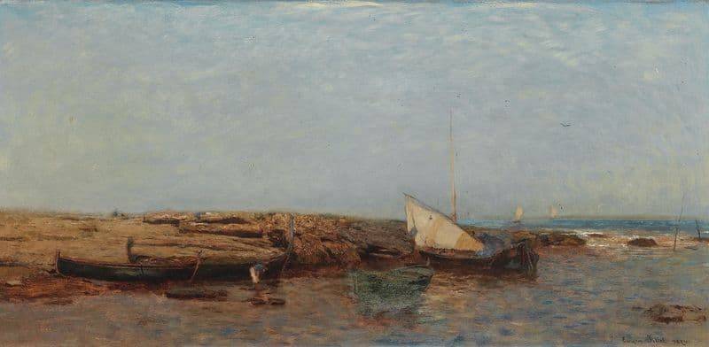 Uferlandschaft, französische Küste as a canvas print