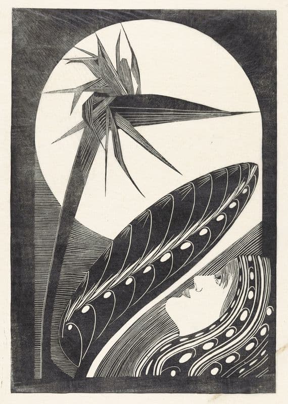 Uitgebloeide strelitzia as a canvas print