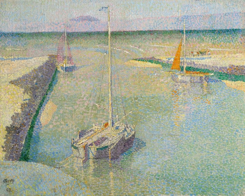 Uitmonding van den Rijn ou Le Port de Katwijk as a canvas print