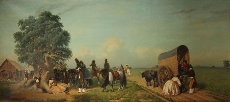 Un alto en el campo as a canvas print