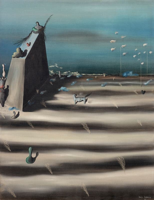 Un grand tableau qui représente un paysage as a canvas print