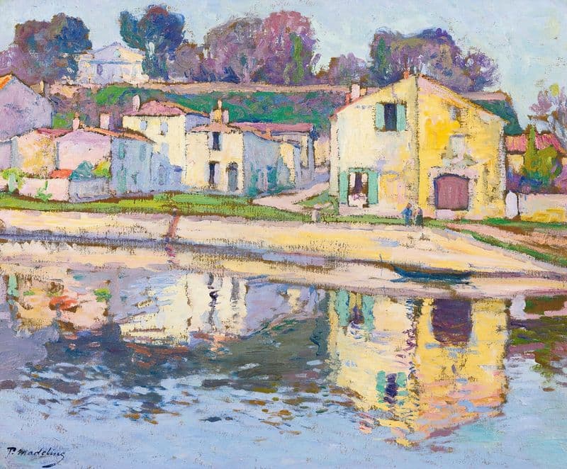 Un Quai Á Taillebourg as a canvas print