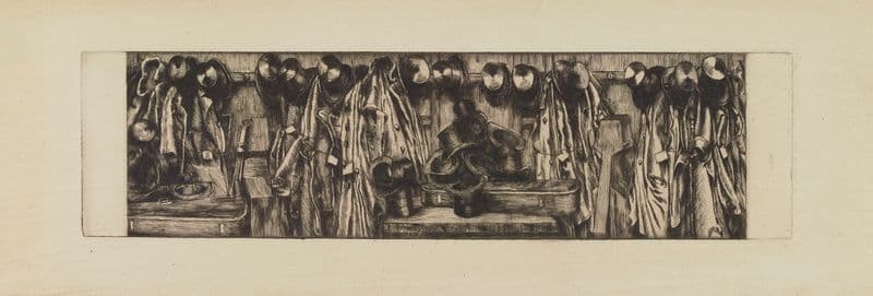 Un vestiaire as a canvas print