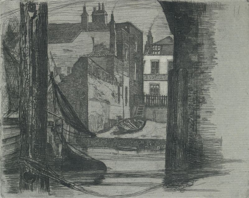 Under Lambeth Bridge (before 1899) as a canvas print
