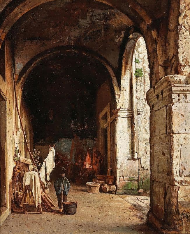 Under the Arcades as a canvas print