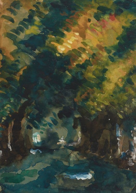 Une Allée (1865-1867) as a canvas print