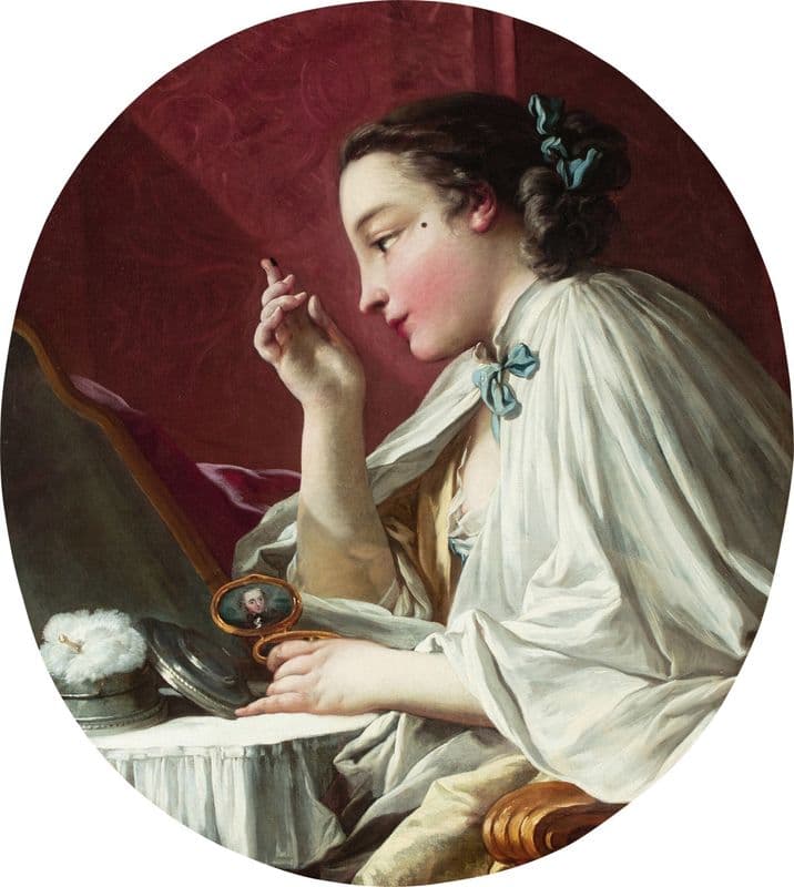Une dame à sa toilette, also called La Mouche as a canvas print