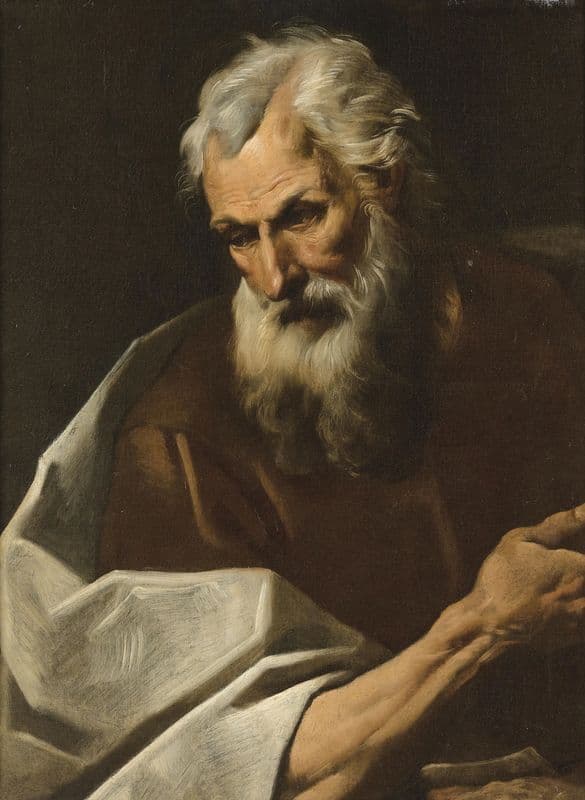 Une figure de saint as a canvas print