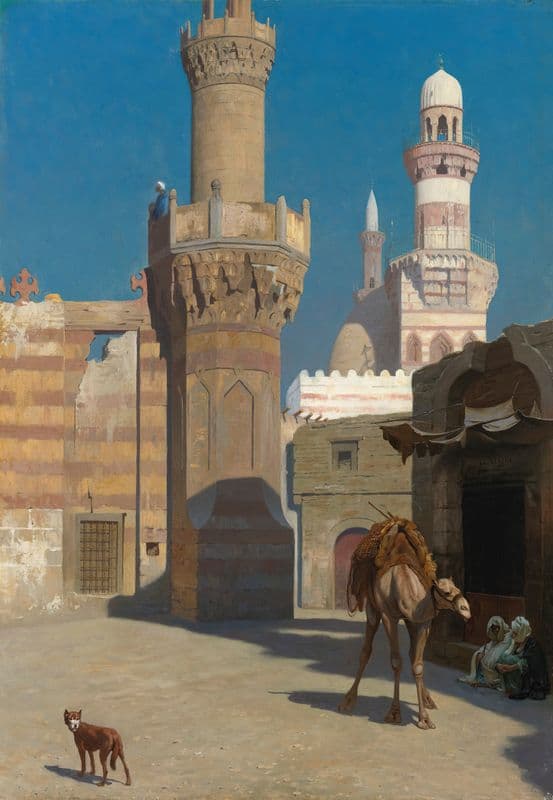 Une Journée Chaude Au Caire (Devant La Mosquée) as a canvas print