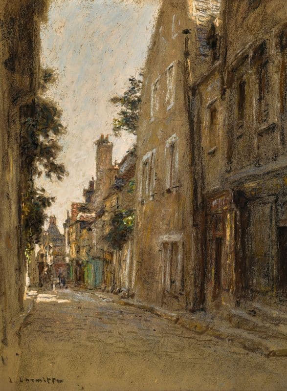 Une Rue À Bourges as a canvas print