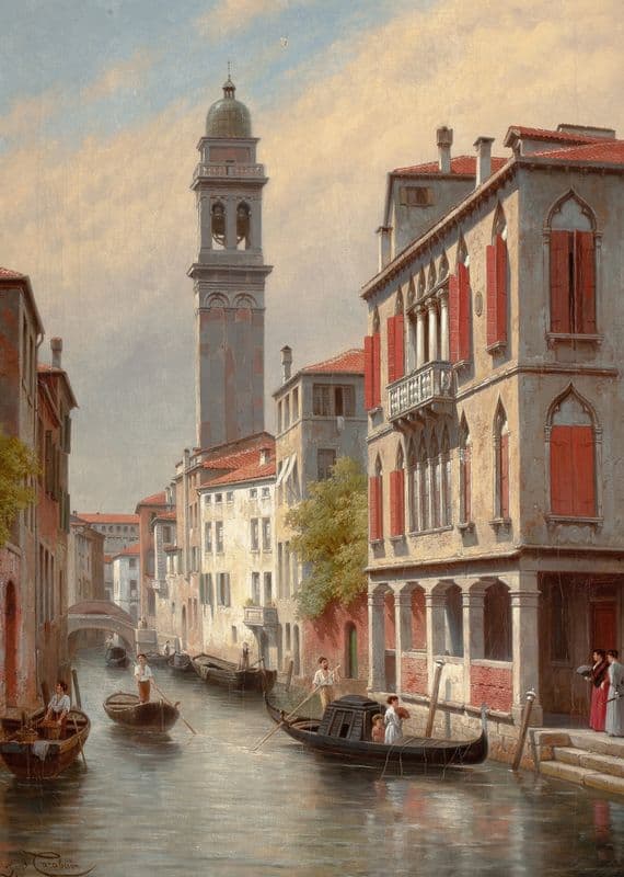 Une Vue a Venise, San Giorgio dei Greci, Italie as a canvas print