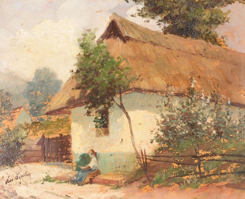 Ungarisches Bauernhaus as a canvas print