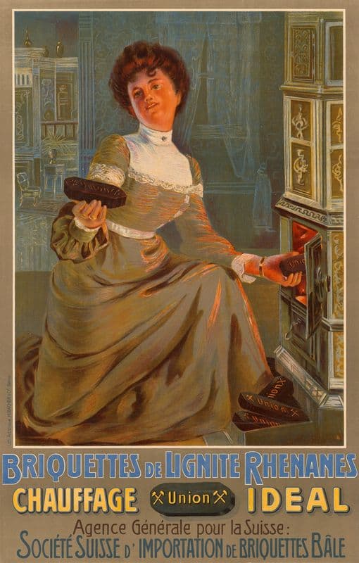 Union. Briquettes de Lignite Rhenanes as a canvas print