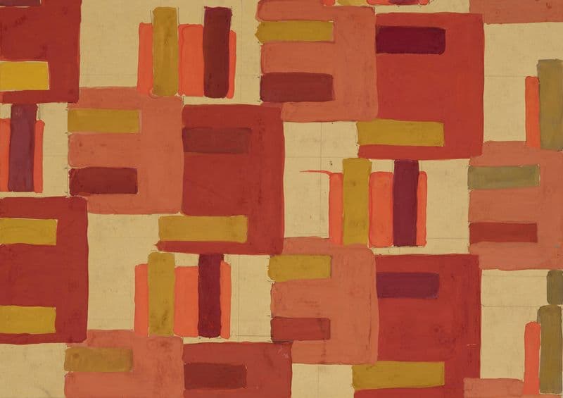 Untitled (Textile design no IV) (circa 1925) as a canvas print