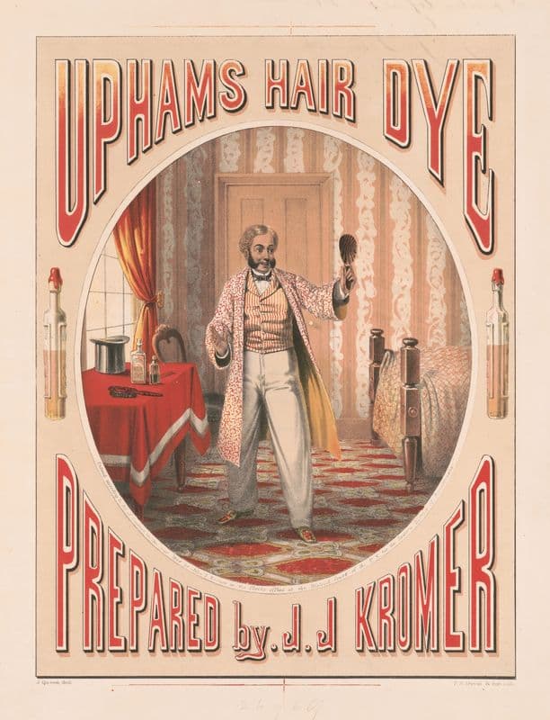Uphams hair dye prepared by J.J. Kromer as a canvas print