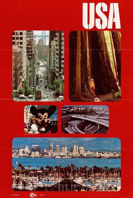 USA: California Attractions as a canvas print