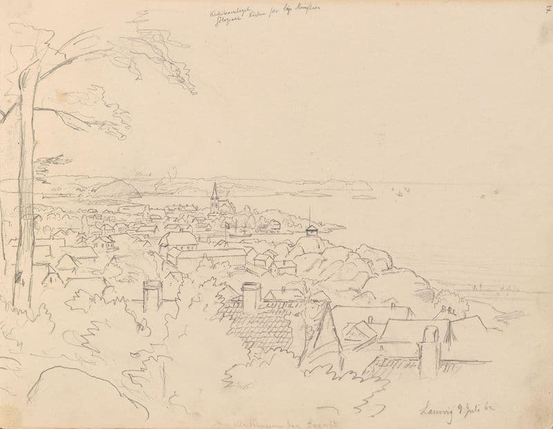 Utsikt over Larvik as a canvas print