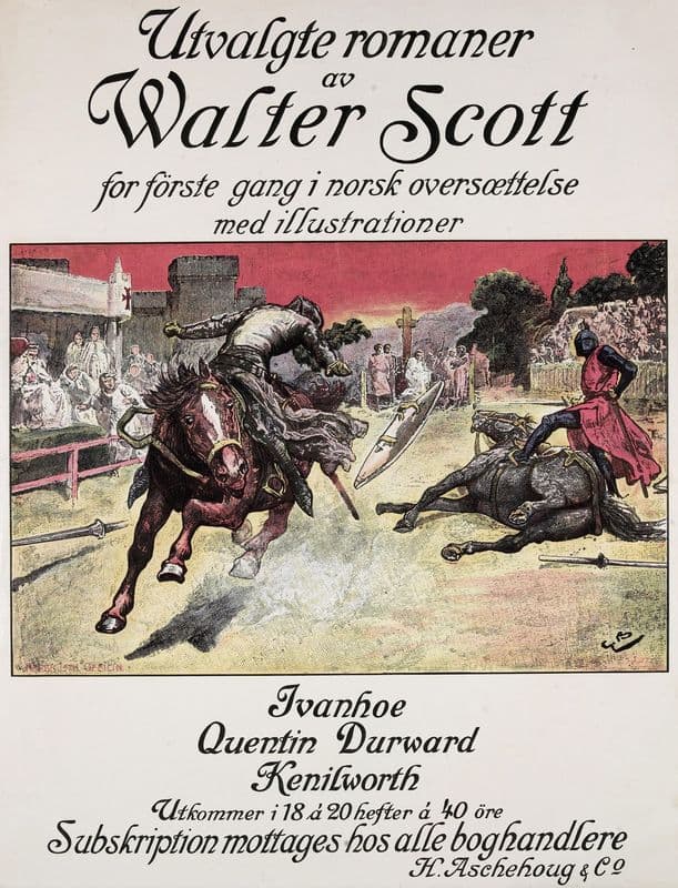 Utvalgte romaner av Walter Scott ; Aschehoug 1909 as a canvas print