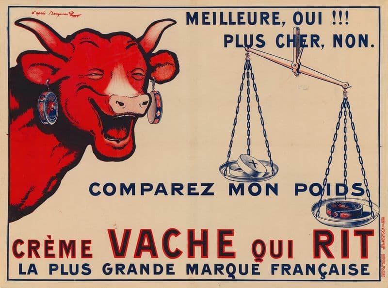 Vache qui rit. Meilleure, Oui !!!, plus cher, non. Comparez mon poids. Crème Vache qui rit as a canvas print