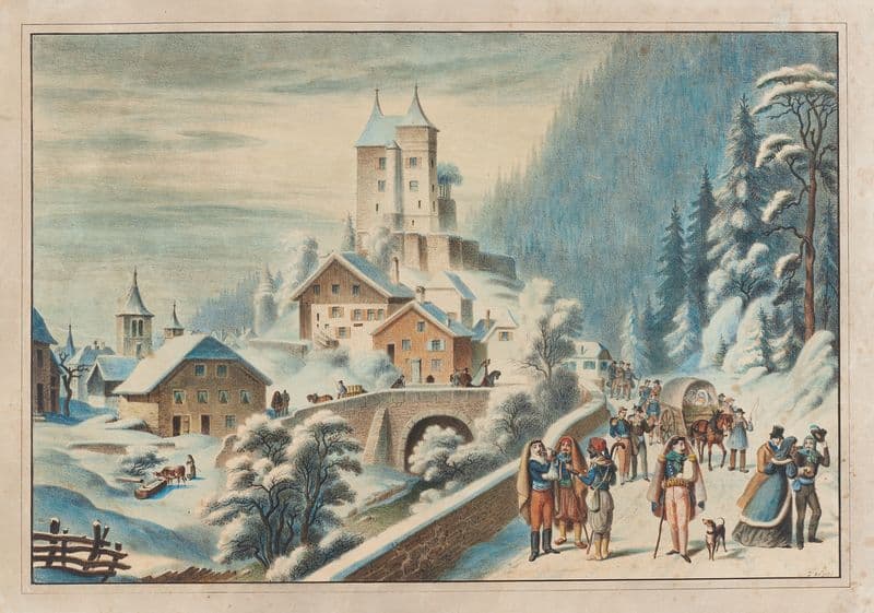Valangin (1915-1945) as a canvas print