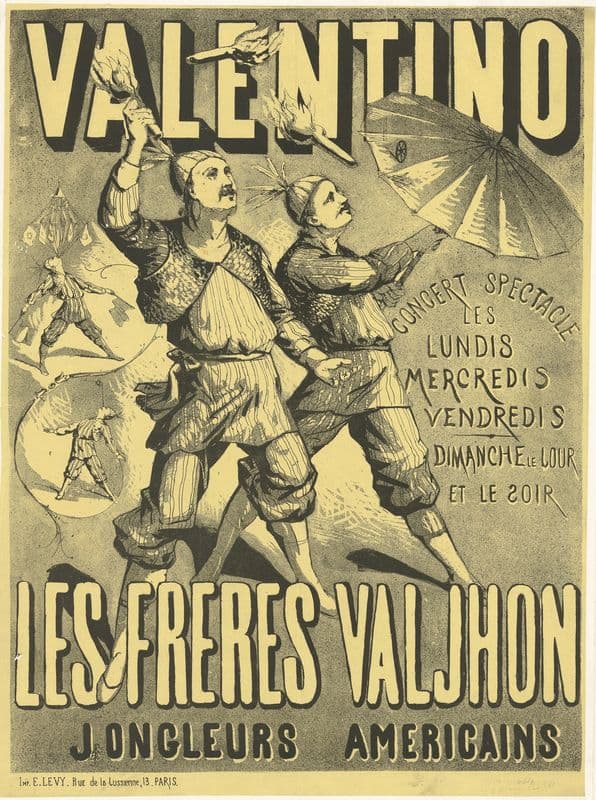 Valentino. Les frères Valjhon jongleurs américains as a canvas print