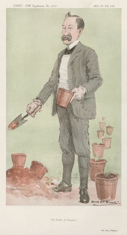 Vanity Fair – Doctors and Scientists. ‘The Prophet of Dartymoor’. Mr. Eden Phillnotts. as a canvas print