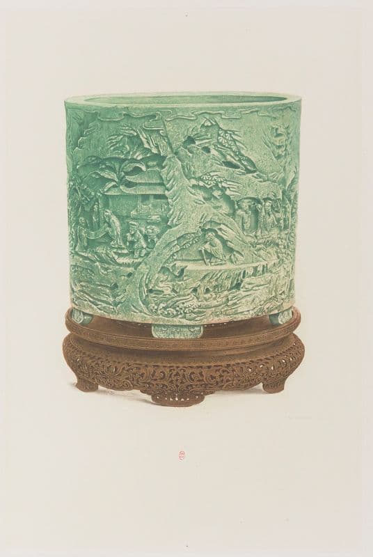 Vase en jade as a canvas print