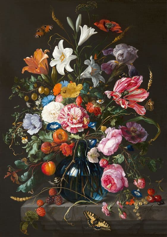 Vase of Flowers (c. 1670) as a canvas print