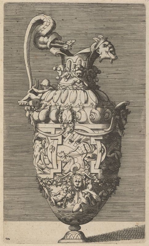 Vase with Helios or Phaeton on the Chariot of the Sun (17th century) as a canvas print