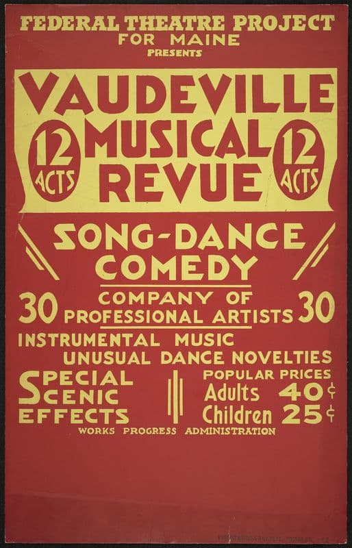 Vaudeville Revue (1934-1943) as a canvas print