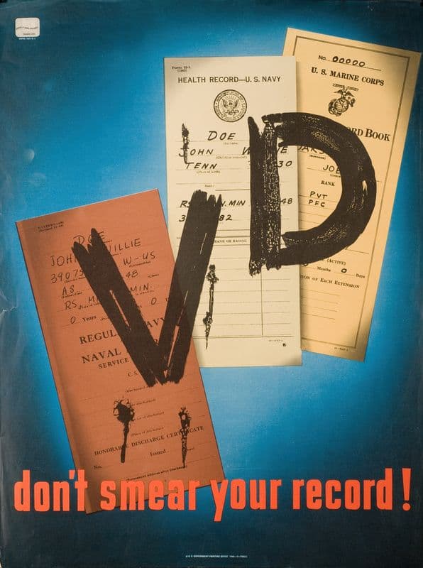 VD: don’t smear your record! as a canvas print