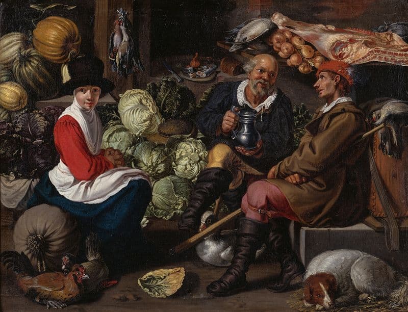 Vegetable Sellers as a canvas print