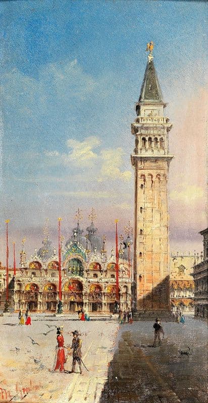 Venedig, Blick auf den Markusdom as a canvas print