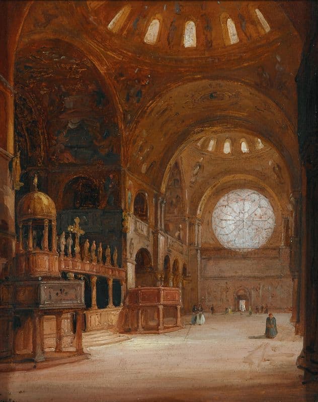 Venice, Interior View of the Basilica di San Marco as a canvas print
