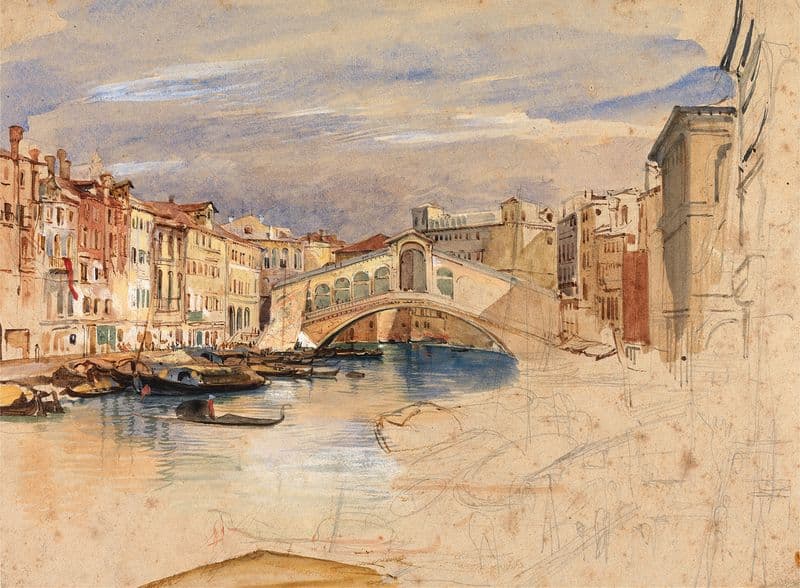 Venice The Grand Canal and Rialto as a canvas print