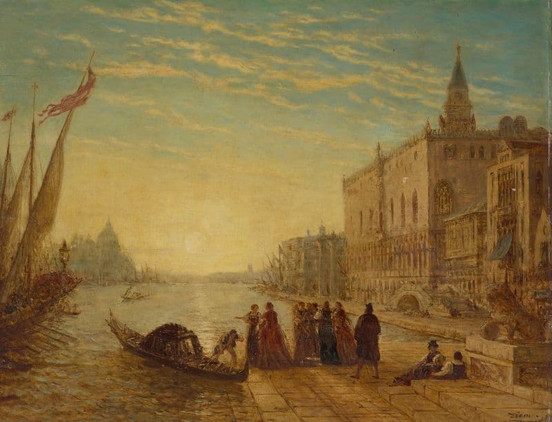 Venise, quai des Esclavons as a canvas print