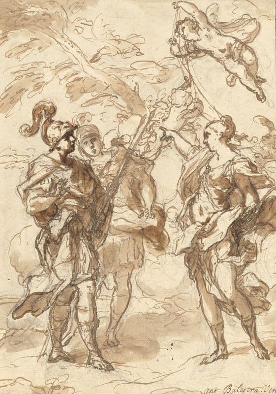 Venus as a Huntress Appearing to Aeneas and Achates as a canvas print