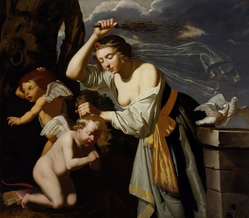 Venus Chastising Cupid as a canvas print