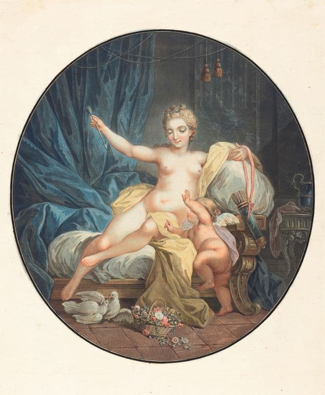 Venus desarmant l’amour as a canvas print