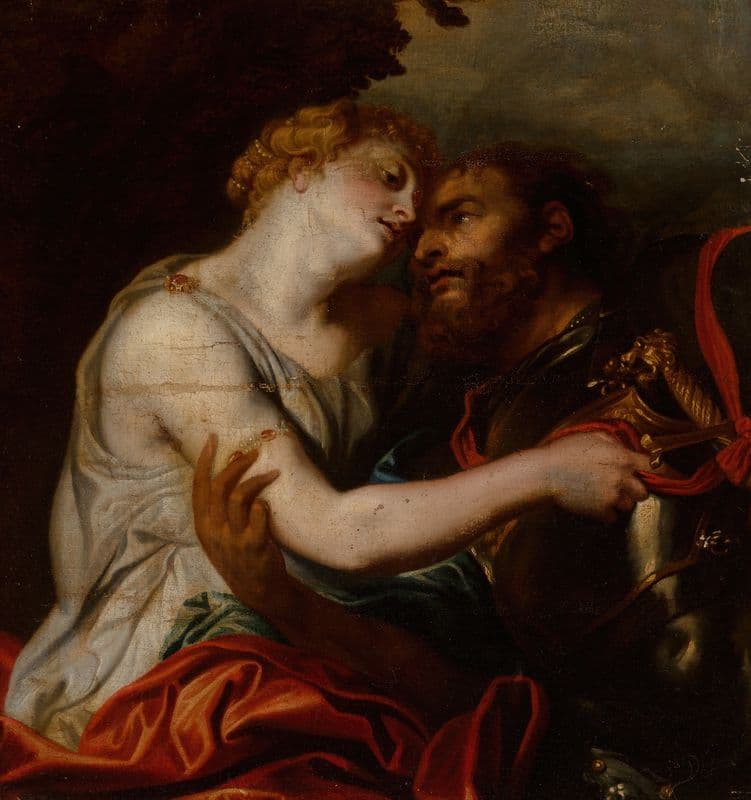 Venus disarming Mars as a canvas print
