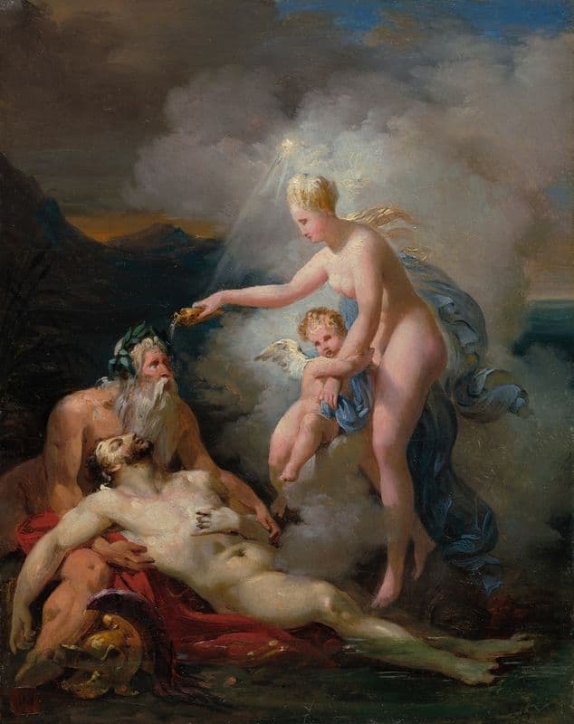 Venus Healing Aeneas (about 1820) as a canvas print