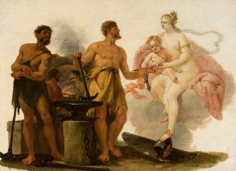 Venus in the forge of Vulcan as a canvas print