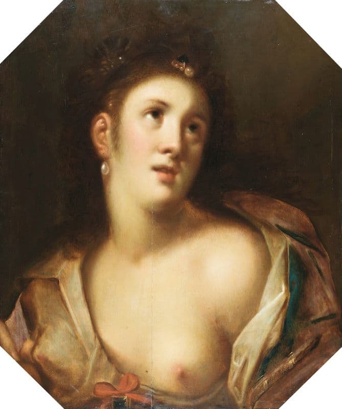 Venus, or a young woman en deshabillé as a canvas print