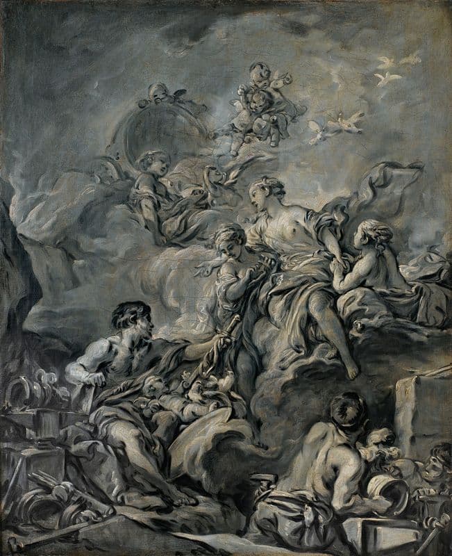 Venus Ordering Weapons From Vulcan as a canvas print