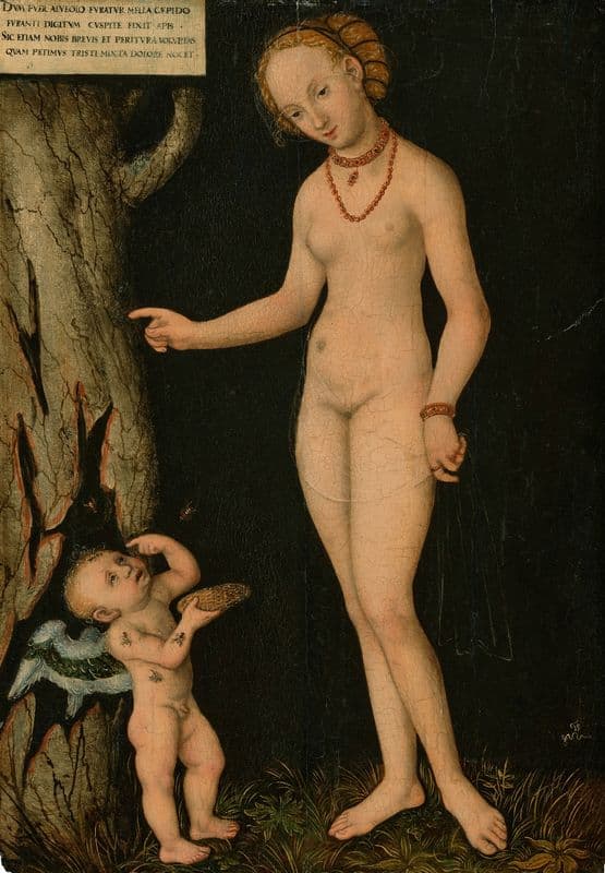 Venus with Cupid the Honey Thief as a canvas print