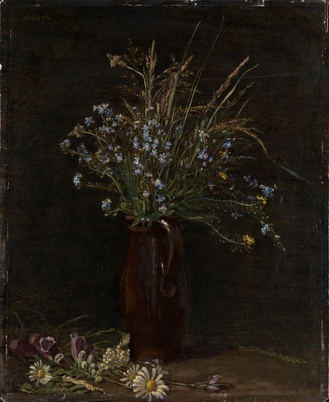 Vergißmeinnicht-Stilleben as a canvas print