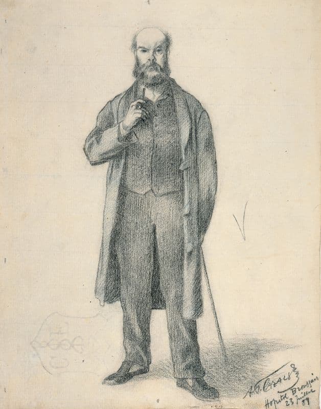 Verlaine (Paul-Marie) 1844-1896, à l’hôpital Broussais as a canvas print