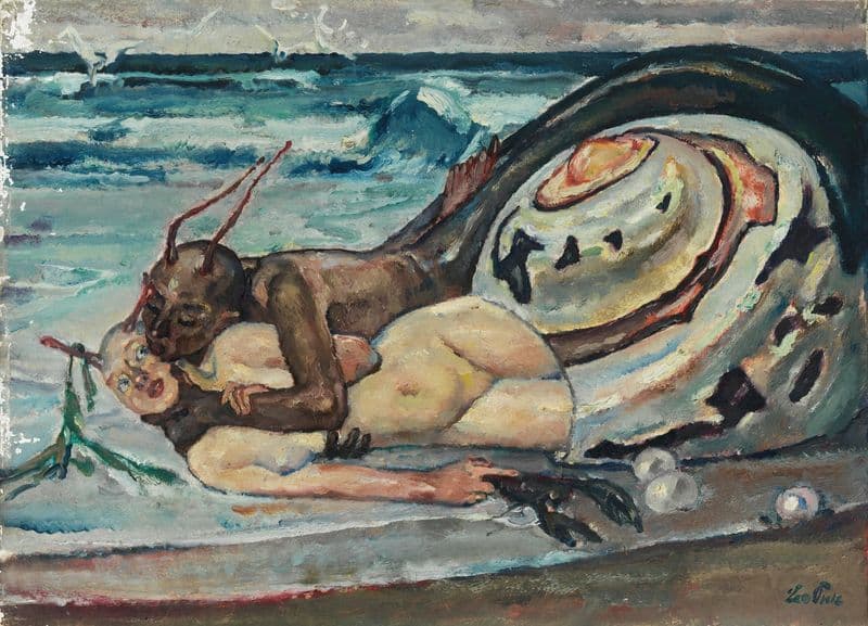 Verliebte Schnecken am Meer (1904-1906) as a canvas print